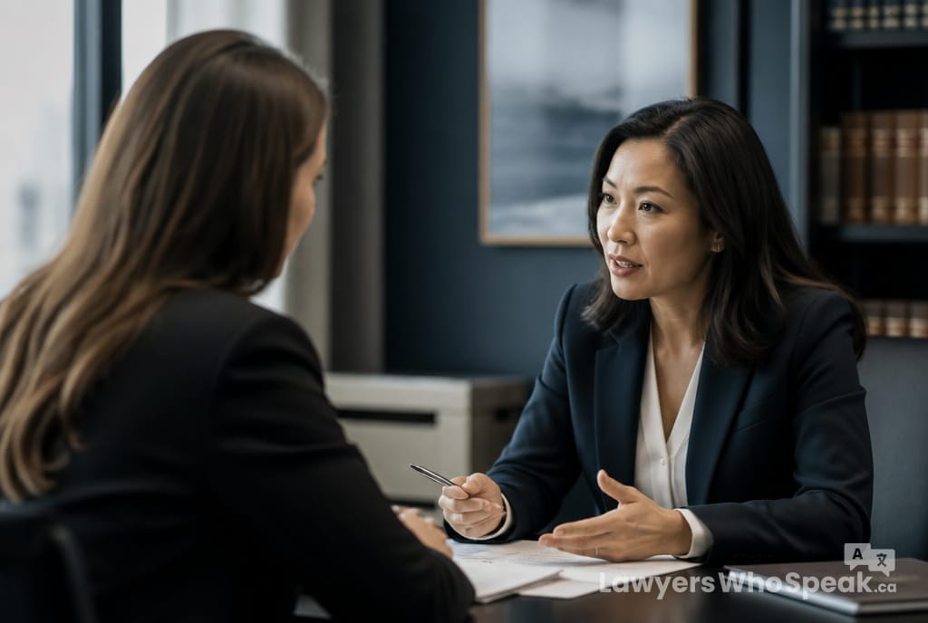 What Is a Retainer Agreement and What Should You Look For? 3 Client and lawyer discussing terms, illustrating how to negotiate a retainer agreement Canada