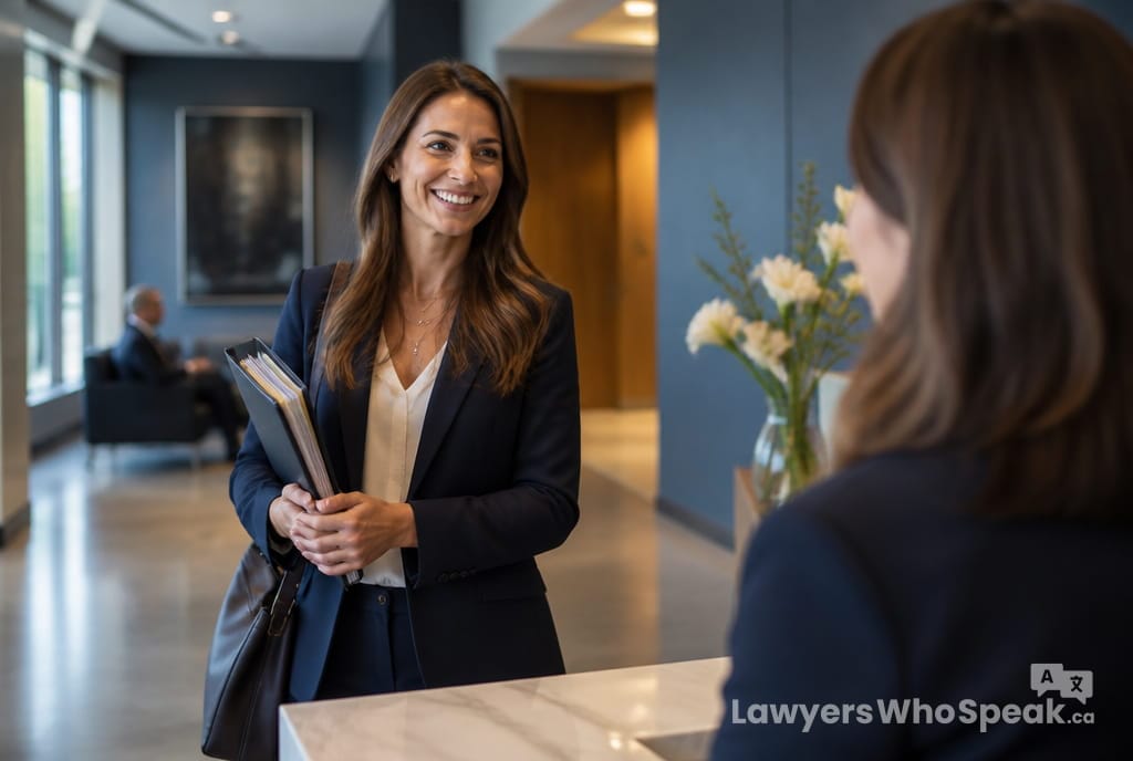 How Much Does a Lawyer Cost in Ontario? 2026 Rates Guide 2 Client arriving prepared with organized documents for a first consultation on lawyer costs in Ontario