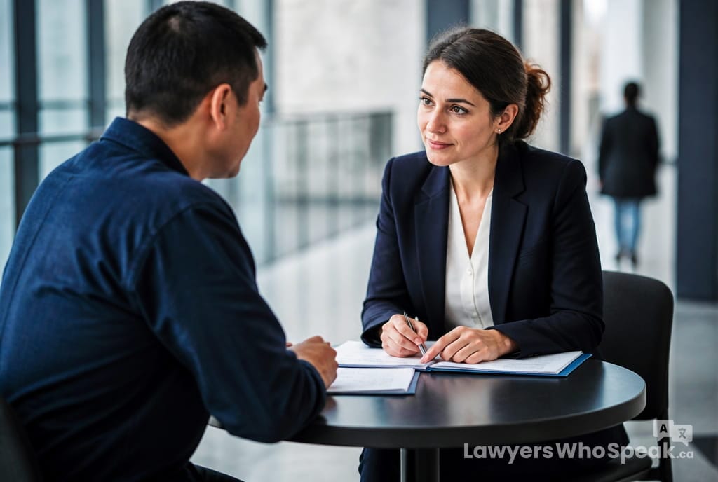 Tenant Rights in Ontario: What Renters Need to Know (2026 Guide) 3 Tenant meeting with duty counsel ahead of a Landlord and Tenant Board hearing, part of tenant rights in Ontario