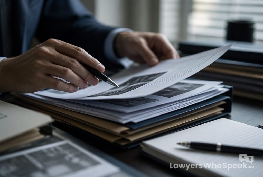 Professional Negligence in Ontario: When a Professional's Error Costs You (2026 Guide) 1 Hands reviewing case files and records, building the evidence for a professional negligence Ontario claim