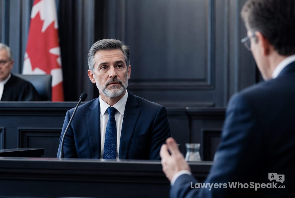 Professional Negligence in Ontario: When a Professional's Error Costs You (2026 Guide) 2 Expert witness testifying in court, central to proving a professional negligence Ontario claim