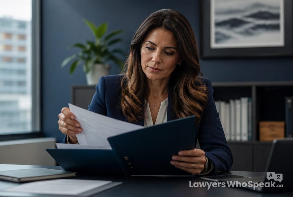 HR manager reviewing a disciplinary file, documenting grounds for termination for cause under an employment contract Ontario