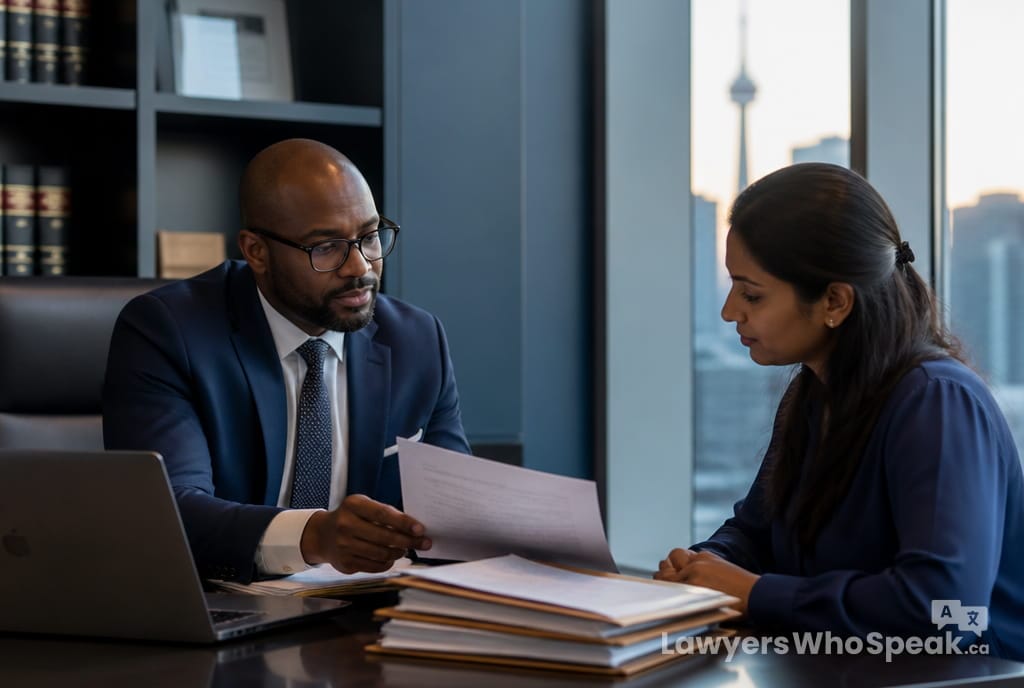 Child Support in Ontario: How It Is Calculated, Changed and Enforced (2026 Guide) 3 Family lawyer helping a parent enforce a child support order through the Family Responsibility Office in Ontario